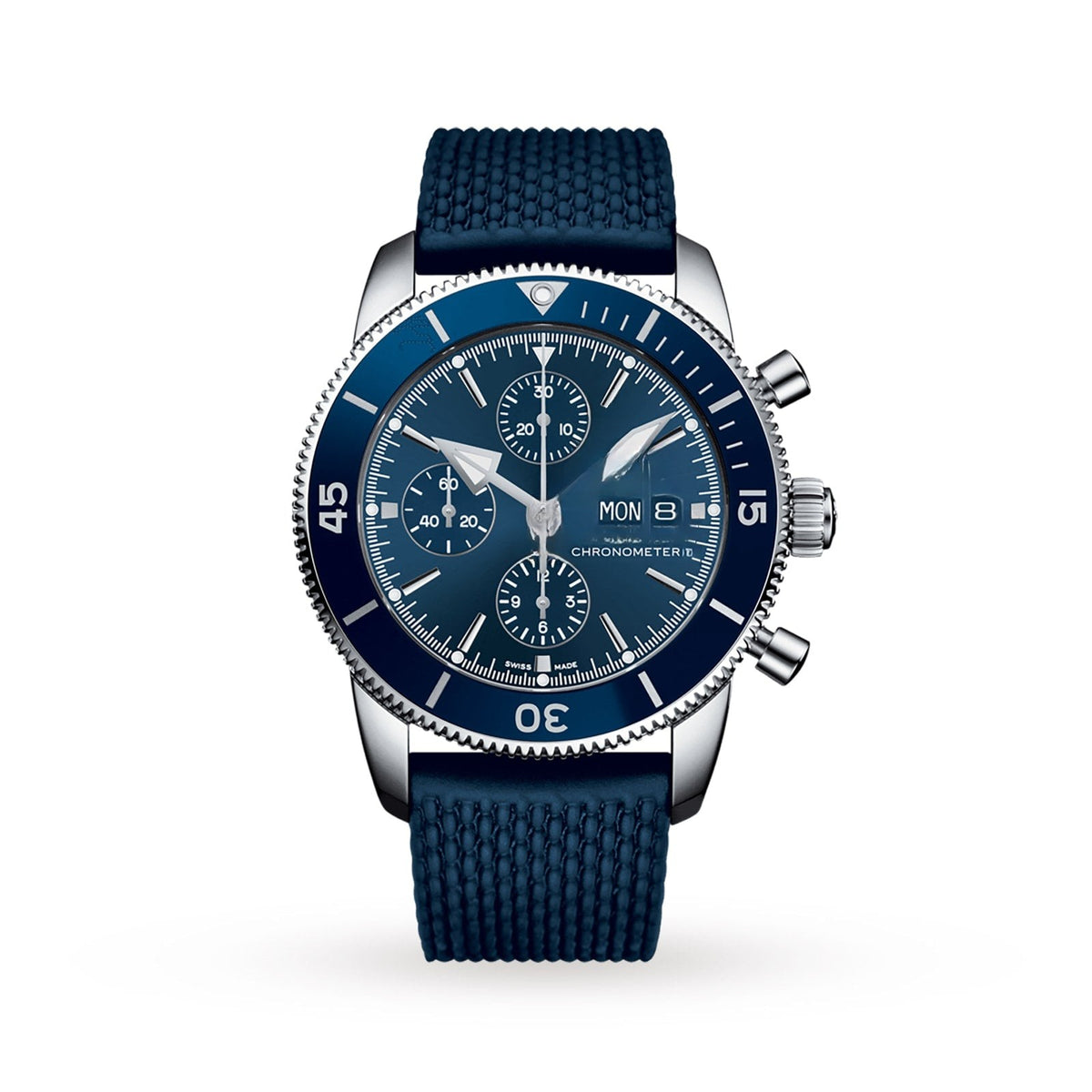 Chronograph Blue Stainless Steel 44mm (5)