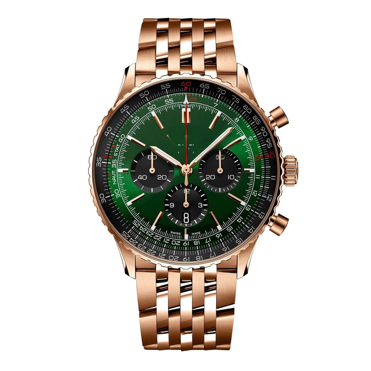 Classic Black 18K Rose Gold 46mm