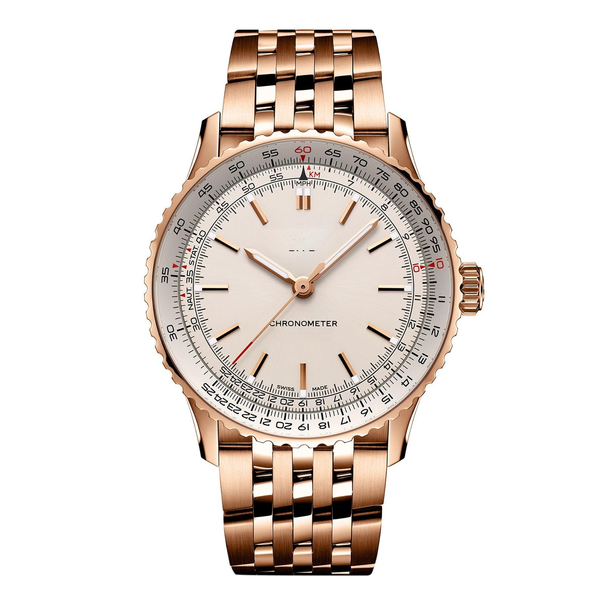 Chronograph Silver 18K Rose Gold 41mm (2)