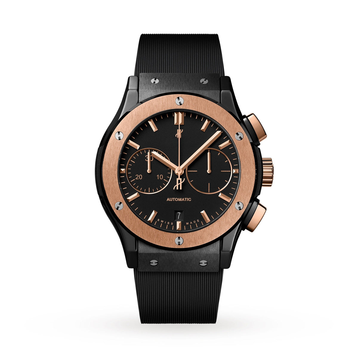 Classic Black 18K Rose Gold 45mm