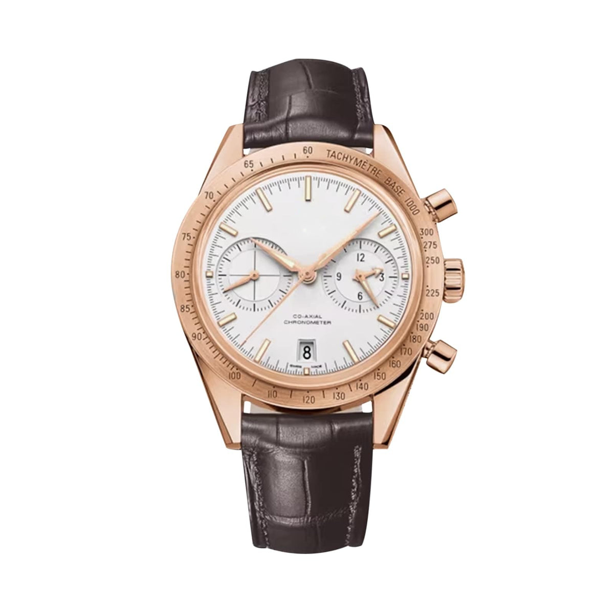 Chronograph Silver 18K Rose Gold 41.5mm