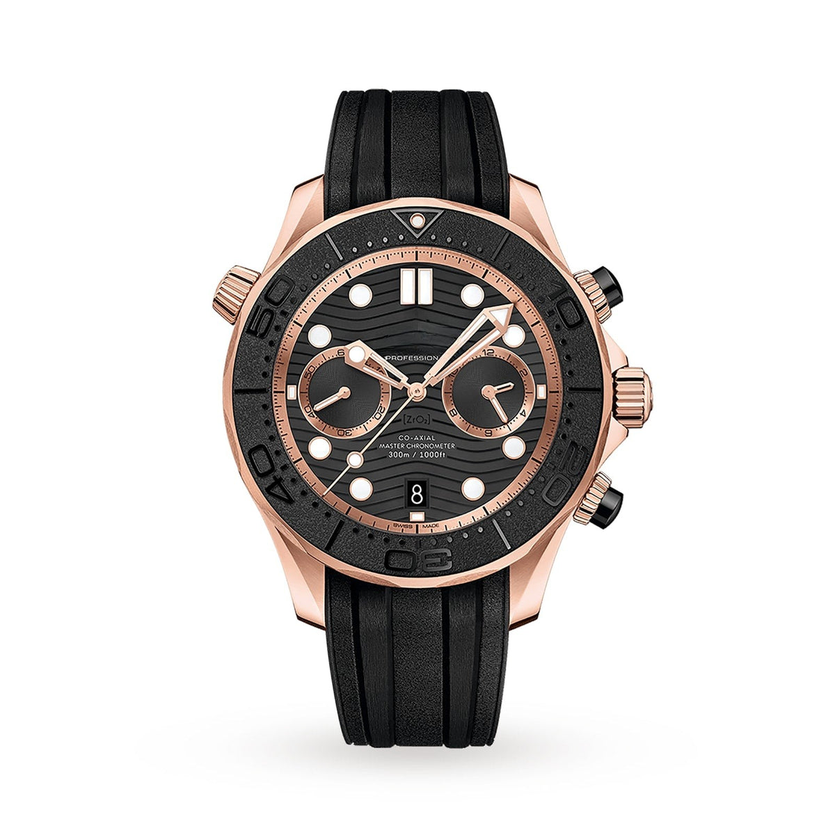 Classic Black 18K Rose Gold 44mm