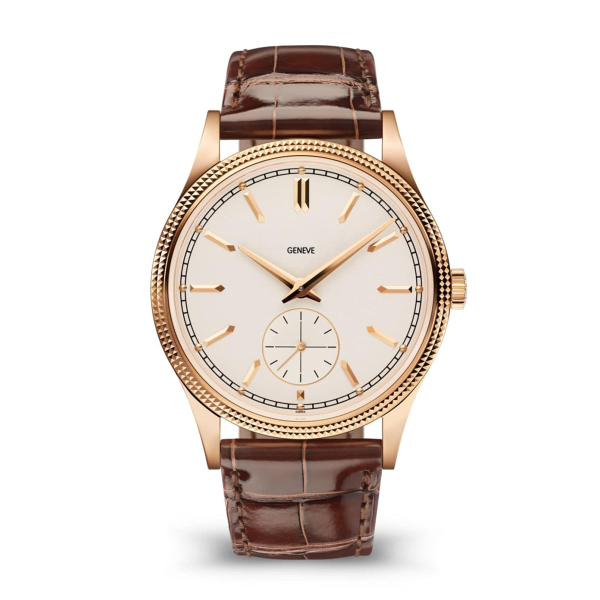 Dress Silver 18K Rose Gold 39mm