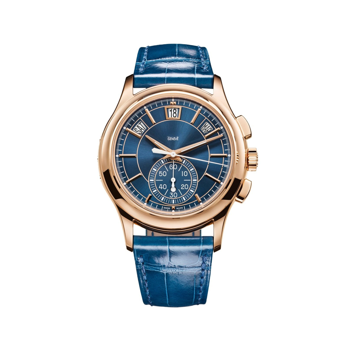 Calendar Blue 18K Rose Gold 42mm