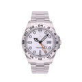Sports White Steel 42mm