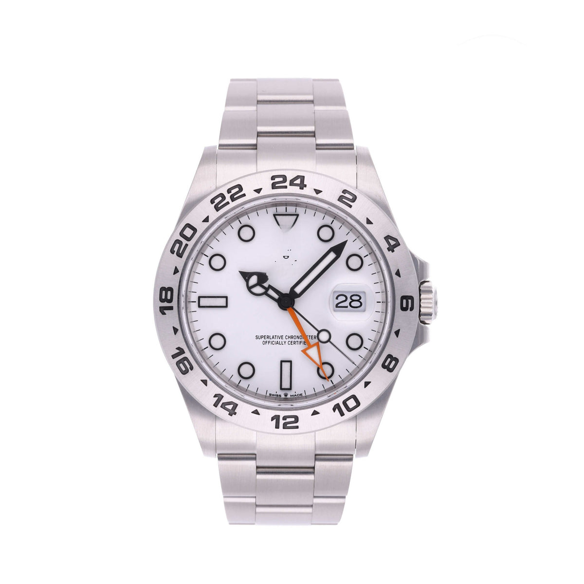 Sports White Steel 42mm