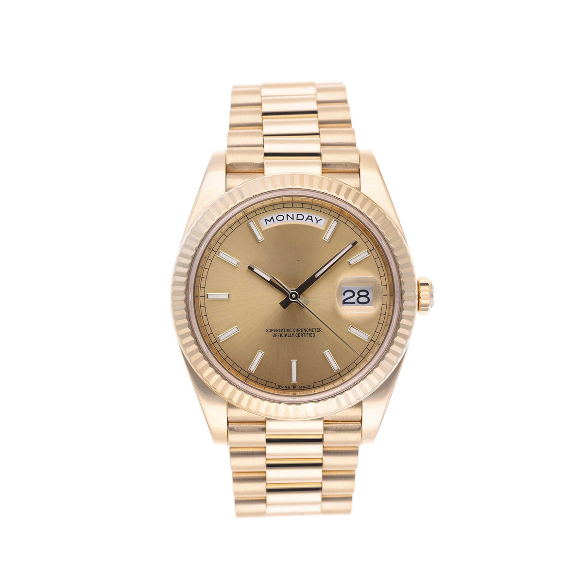 Calendar Champagne Yellow Gold 40mm