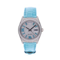Calendar Blue White Gold 36mm