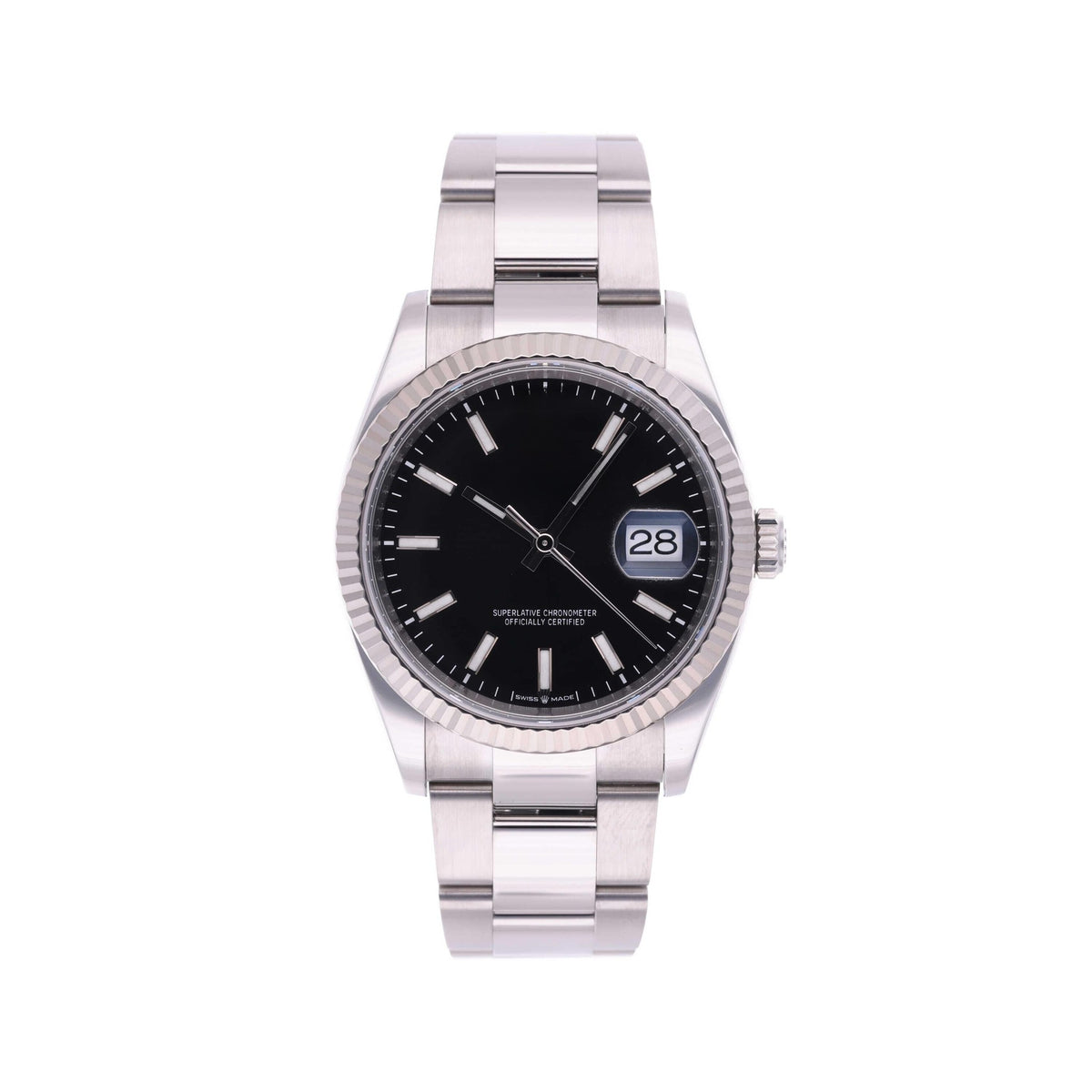 Calendar Black Steel 36mm