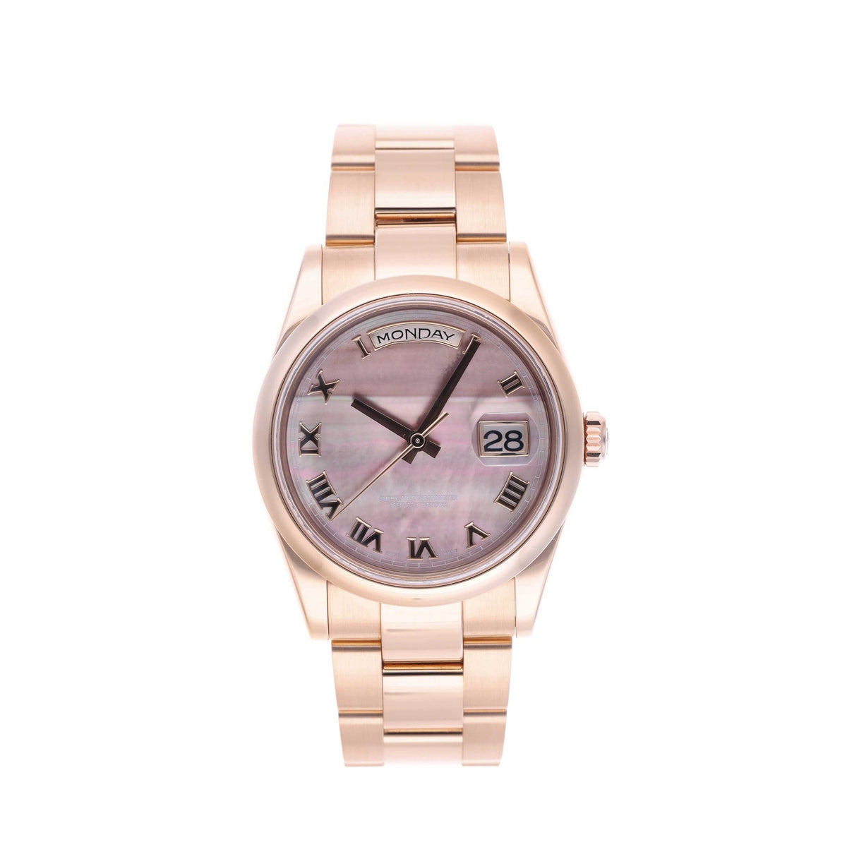 Calendar Black Rose Gold 36mm