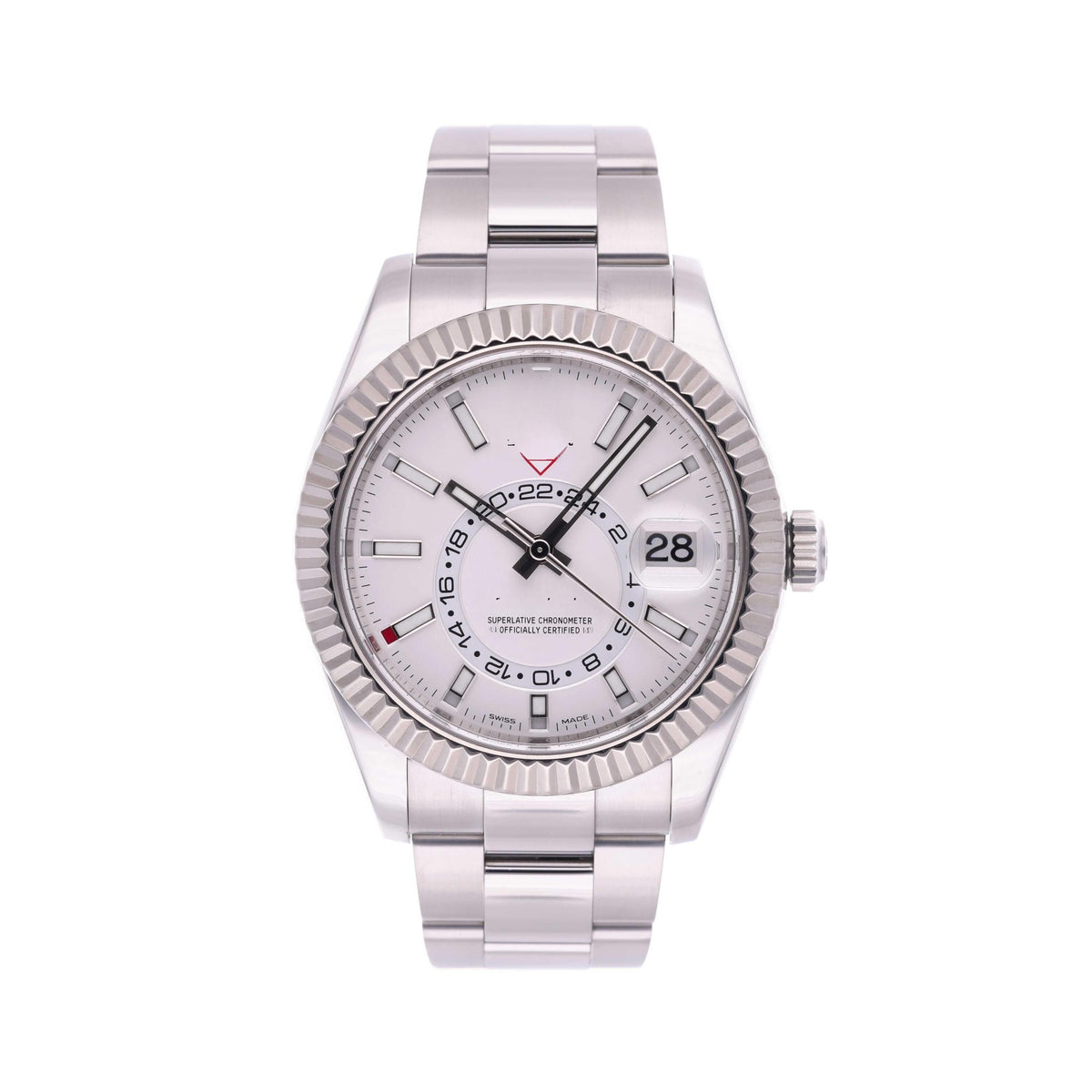 Calendar White Steel 42mm (2)