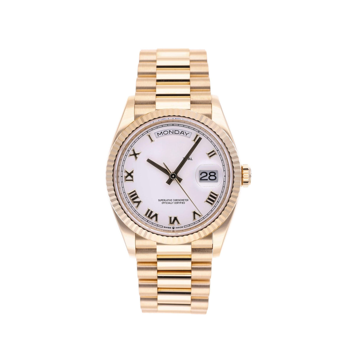 Calendar White Yellow Gold 36mm