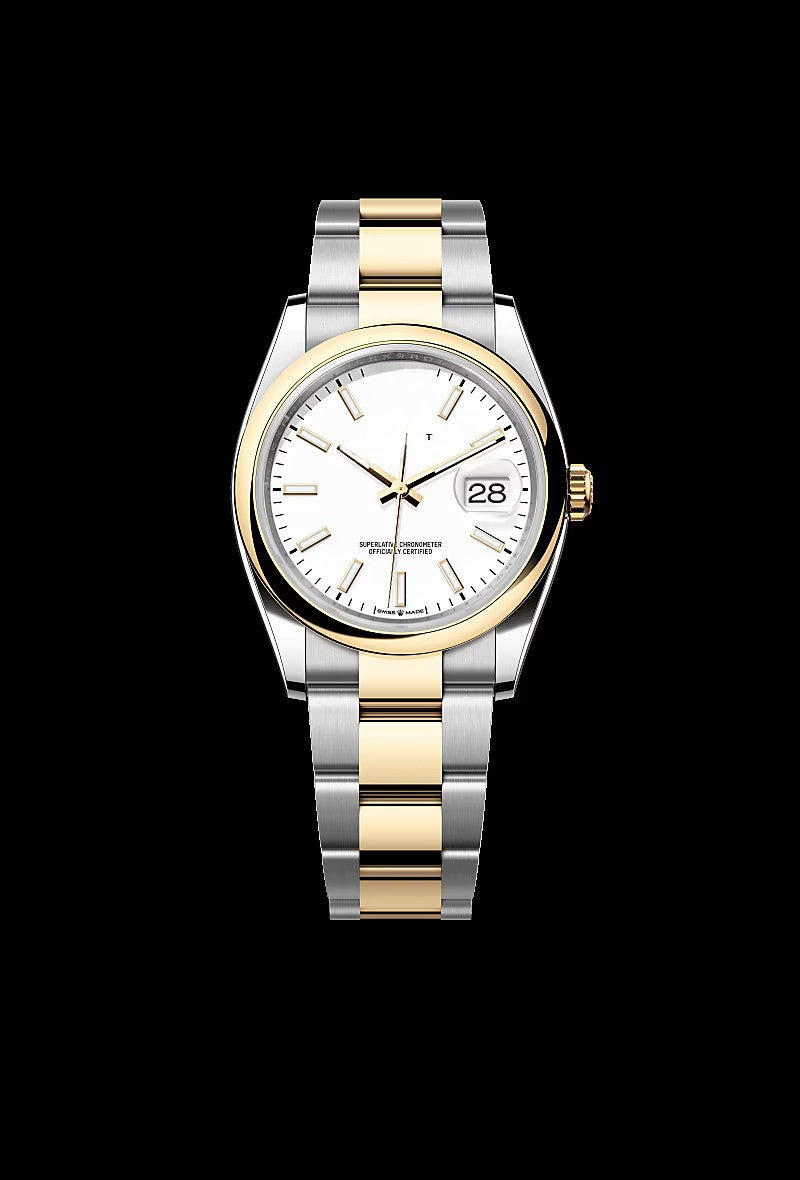 Classic White Steel and Yellow Gold