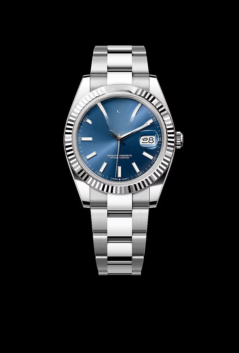 Classic Blue Steel and White Gold 41mm