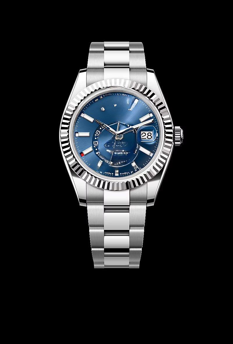 Classic Blue Steel and White Gold 42mm