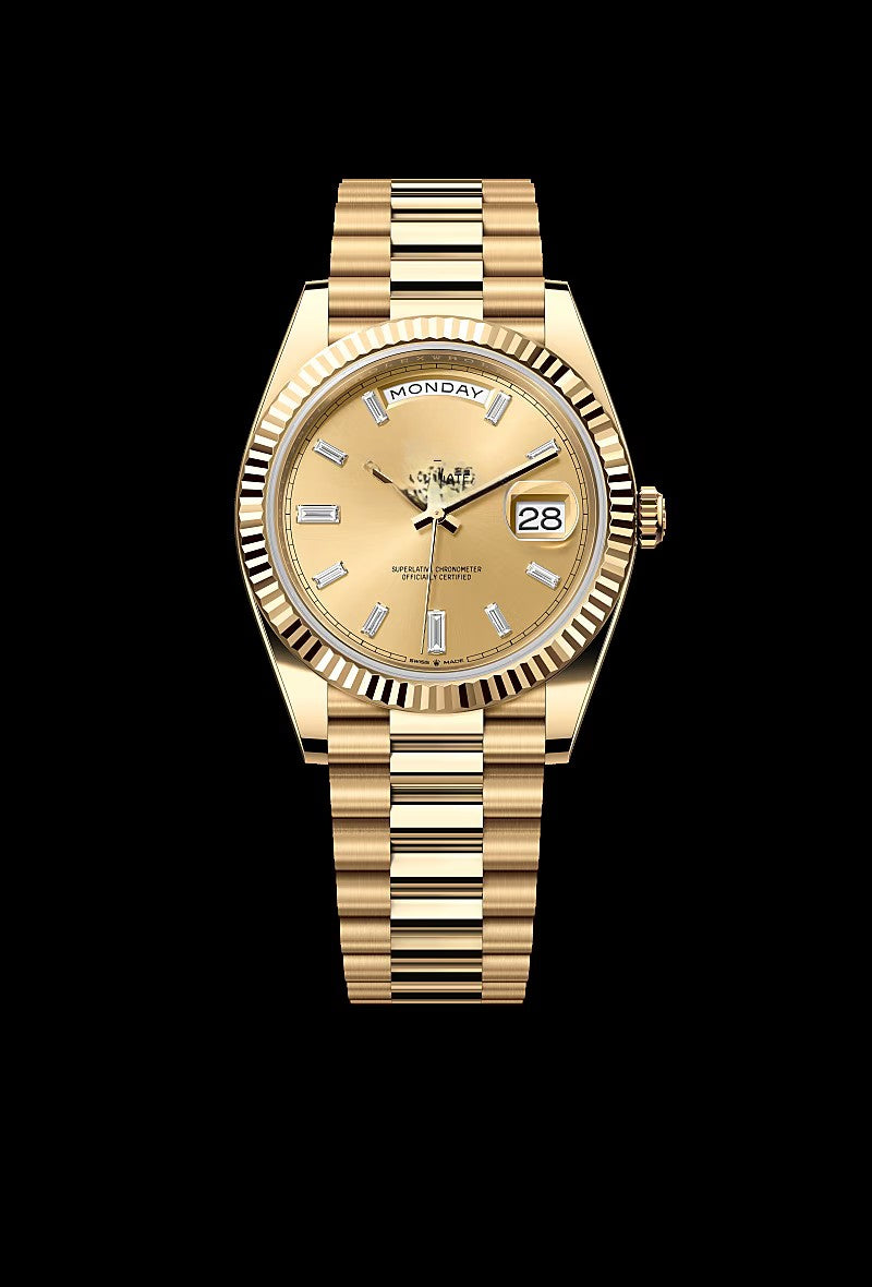 Classic Champagne 18 ct yellow gold 40mm