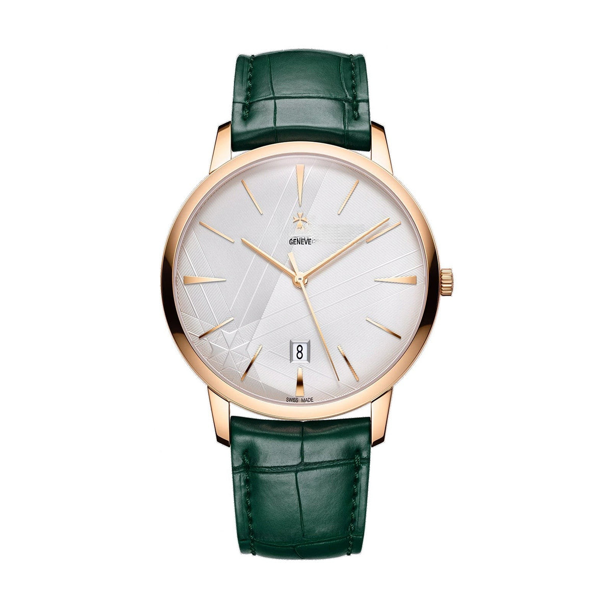 Dress Silver 18K Rose Gold 40mm
