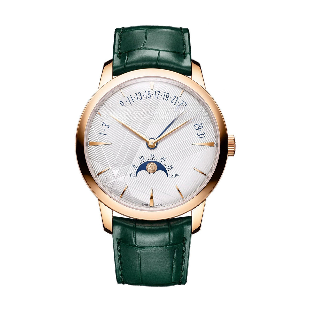 Dress Silver 18K Rose Gold 42.5mm